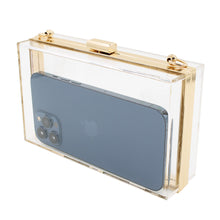 Load image into Gallery viewer, Premium Transparent Clear Acrylic Hard Box Clutch Bag Handbag