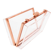 Load image into Gallery viewer, Premium Transparent Clear Acrylic Hard Box Clutch Bag Handbag