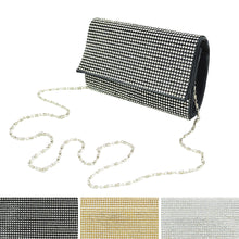Load image into Gallery viewer, Premium Small Full Rhinestone Cover Flap Clutch Evening Bag Handbag