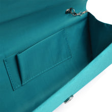 Load image into Gallery viewer, Premium Oval Rhinestone Pleated Satin Clutch Evening Bag Handbag - Diff Colors