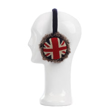 Load image into Gallery viewer, Winter Soft Faux Fur Adjustable UK Union Jack Earmuffs Ear Warmers