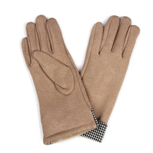 Load image into Gallery viewer, Elegant Women's Winter Thermal Gloves with Bow & Houndstooth Trim