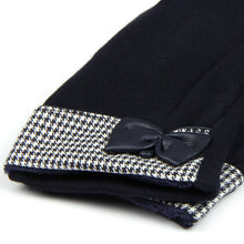 Load image into Gallery viewer, Elegant Women's Winter Thermal Gloves with Bow & Houndstooth Trim