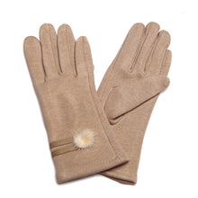 Load image into Gallery viewer, Elegant Women's Winter Thermal Gloves with Matching Fur Ball