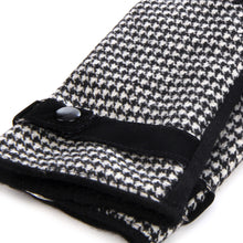 Load image into Gallery viewer, Elegant Black & White Houndstooth Women's Winter Thermal Wool Gloves