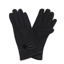 Load image into Gallery viewer, Elegant Women's Winter Thermal Gloves with Velvet Ribbon & Pom
