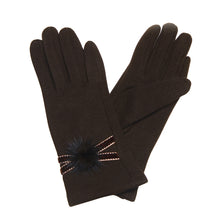 Load image into Gallery viewer, Elegant Women's Winter Thermal Gloves with Velvet Ribbon & Pom