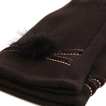 Load image into Gallery viewer, Elegant Women's Winter Thermal Gloves with Velvet Ribbon & Pom