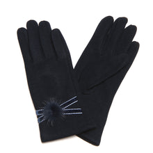 Load image into Gallery viewer, Elegant Women's Winter Thermal Gloves with Velvet Ribbon & Pom