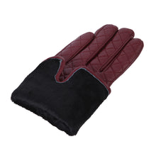 Load image into Gallery viewer, Elegant Women's Quilted Solid Winter Thermal Soft Leather Gloves