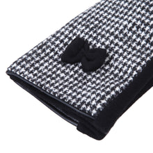 Load image into Gallery viewer, Premium Women's Winter Houndstooth Thermal Gloves with Bow