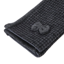 Load image into Gallery viewer, Premium Women's Winter Houndstooth Thermal Gloves with Bow