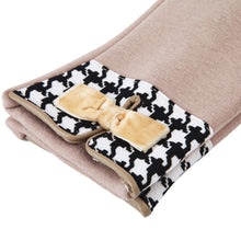 Load image into Gallery viewer, Premium Women's Winter Thermal Gloves with Velvet Bow & Houndstooth Trim