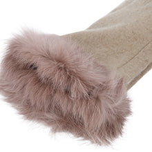 Load image into Gallery viewer, Elegant Women's Winter Thermal Wool Gloves with Rabbit Fur Trim
