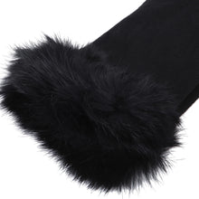 Load image into Gallery viewer, Elegant Women's Winter Thermal Wool Gloves with Rabbit Fur Trim