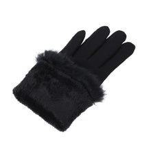 Load image into Gallery viewer, Elegant Women's Winter Thermal Wool Gloves with Rabbit Fur Trim