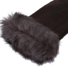 Load image into Gallery viewer, Elegant Women's Winter Thermal Wool Gloves with Rabbit Fur Trim