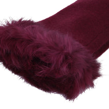 Load image into Gallery viewer, Elegant Women's Winter Thermal Wool Gloves with Rabbit Fur Trim