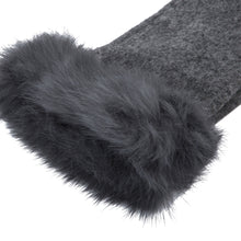 Load image into Gallery viewer, Elegant Women's Winter Thermal Wool Gloves with Rabbit Fur Trim