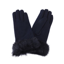 Load image into Gallery viewer, Elegant Women's Winter Thermal Wool Gloves with Rabbit Fur Trim