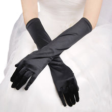 Load image into Gallery viewer, Premium Women's Long Solid Color Satin Wedding Party Bridal Gloves - Diff Colors