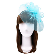 Load image into Gallery viewer, Elegant 2-Way Flower Veil Fascinator with Both Clip & Headband - Diff Colors
