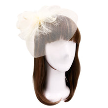 Load image into Gallery viewer, Elegant 2-Way Flower Veil Fascinator with Both Clip & Headband - Diff Colors