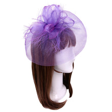 Load image into Gallery viewer, Elegant 2-Way Flower Veil Fascinator with Both Clip & Headband - Diff Colors