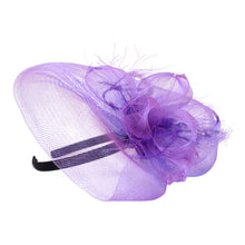 Load image into Gallery viewer, Elegant 2-Way Flower Veil Fascinator with Both Clip & Headband - Diff Colors