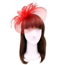 Load image into Gallery viewer, Elegant 2-Way Flower Veil Fascinator with Both Clip & Headband - Diff Colors