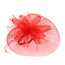 Load image into Gallery viewer, Elegant 2-Way Flower Veil Fascinator with Both Clip & Headband - Diff Colors