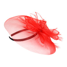 Load image into Gallery viewer, Elegant 2-Way Flower Veil Fascinator with Both Clip & Headband - Diff Colors