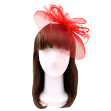 Load image into Gallery viewer, Elegant 2-Way Flower Veil Fascinator with Both Clip & Headband - Diff Colors