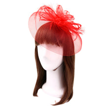 Load image into Gallery viewer, Elegant 2-Way Flower Veil Fascinator with Both Clip & Headband - Diff Colors