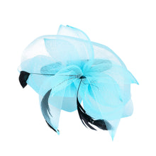 Load image into Gallery viewer, Elegant 2-Way Flower Veil & Feather Fascinator with Clip & Headband -Diff Colors