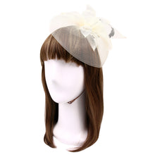 Load image into Gallery viewer, Elegant 2-Way Flower Veil & Feather Fascinator with Clip & Headband -Diff Colors