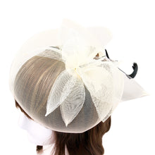 Load image into Gallery viewer, Elegant 2-Way Flower Veil & Feather Fascinator with Clip & Headband -Diff Colors