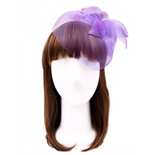 Load image into Gallery viewer, Elegant 2-Way Flower Veil & Feather Fascinator with Clip & Headband -Diff Colors