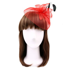 Load image into Gallery viewer, Elegant 2-Way Flower Veil & Feather Fascinator with Clip & Headband -Diff Colors