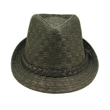 Load image into Gallery viewer, Classic Fedora Straw Hat with Braided Band