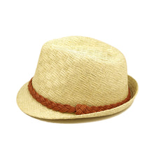 Load image into Gallery viewer, Classic Fedora Straw Hat with Braided Band