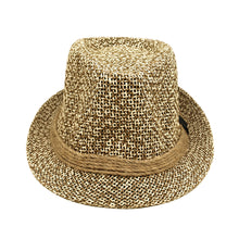 Load image into Gallery viewer, Premium Classic Two Tone Fedora Straw Hat