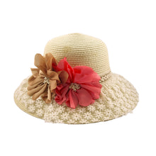 Load image into Gallery viewer, Princess Lace Flower Straw Sun Hat - Different Colors Available