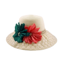 Load image into Gallery viewer, Princess Lace Flower Straw Sun Hat - Different Colors Available