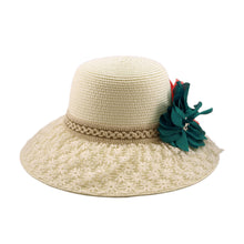 Load image into Gallery viewer, Princess Lace Flower Straw Sun Hat - Different Colors Available
