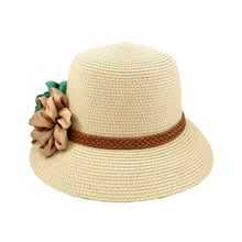 Load image into Gallery viewer, Deluxe Flower Straw Sun Hat - Different Colors & Bands Available