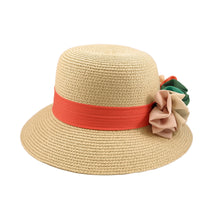 Load image into Gallery viewer, Deluxe Flower Straw Sun Hat - Different Colors & Bands Available
