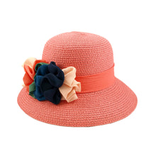 Load image into Gallery viewer, Deluxe Flower Straw Sun Hat - Different Colors & Bands Available