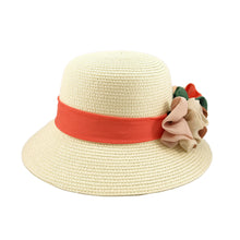 Load image into Gallery viewer, Deluxe Flower Straw Sun Hat - Different Colors & Bands Available