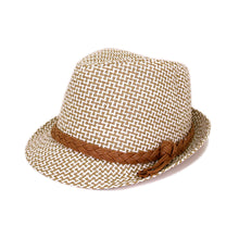 Load image into Gallery viewer, Unisex Premium 2 Tone Fedora Straw Hat with Braided Band - Diff Colors Avail